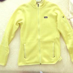 Patagonia yellow zip up fleece